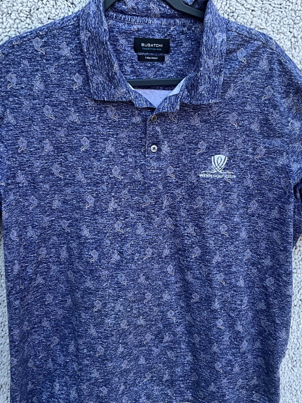 Bugatchi ooohcotton tech 8 way stretch golf polo, size XXL